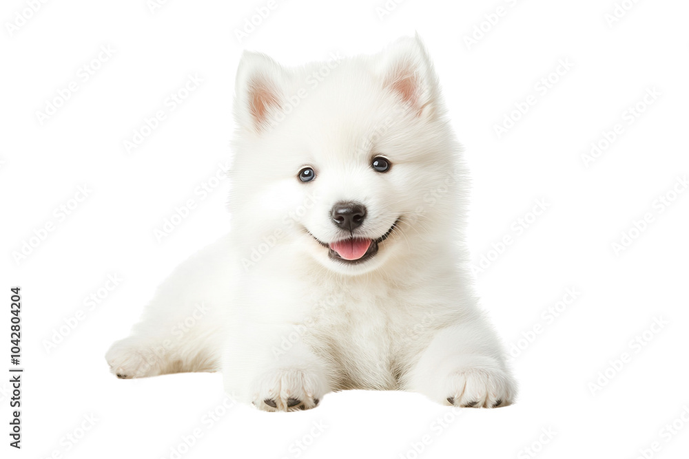 Samoyed puppy on transparent background. Samoyed puppy on transparent background.