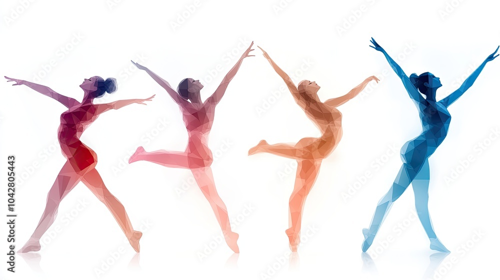 Artistic Silhouette Designs of Dancers in Motion Artistic Silhouette Designs of Dancers in Motion
