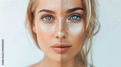 Hyperpigmented Skin: Areas of increased pigmentation create darker spots, often due to sun exposure or hormonal shifts. Brightening treatments can help restore balance.
 photo