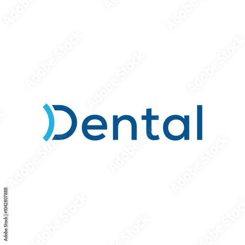 Dental Text Logo, Typography Font Dental Design Vector Template