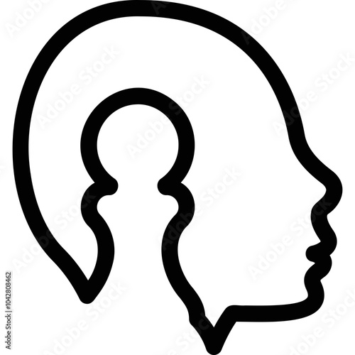 Simple vector icon head