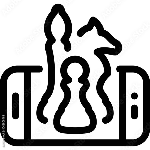 Simple vector icon chess on smartphone