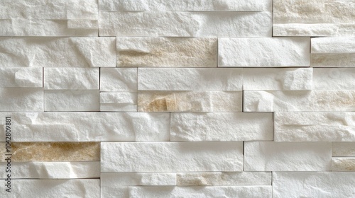 Soft Illuminated White Brick Wall Background