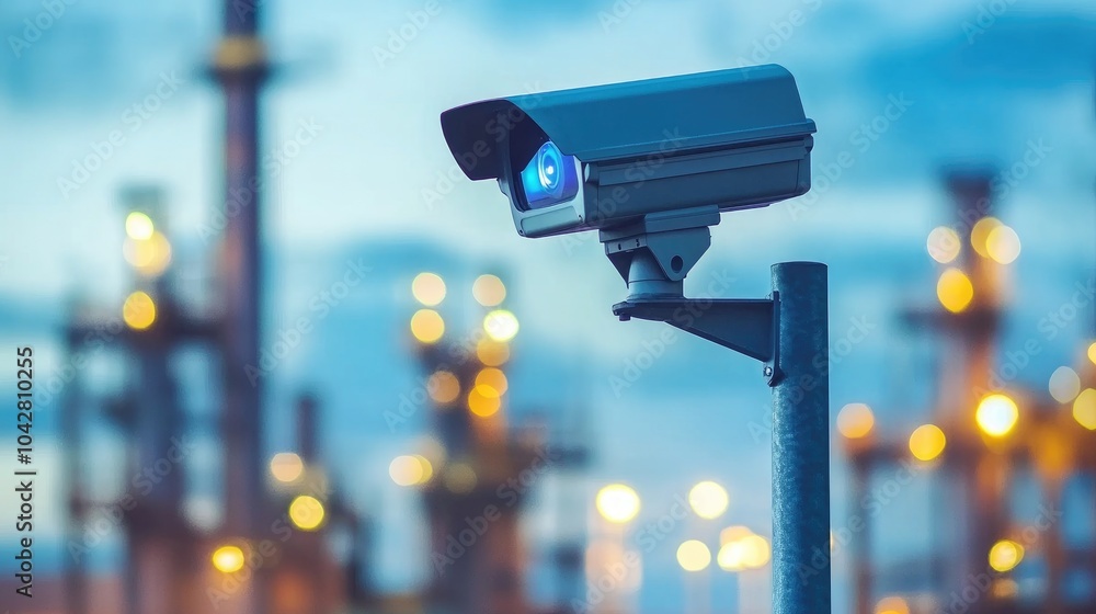 Security Camera Mounted in Urban Setting Security Camera Mounted in Urban Setting