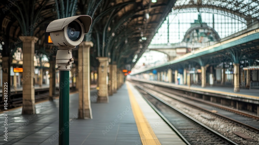 High Mounted Closed Circuit Camera on Pole High Mounted Closed Circuit Camera on Pole