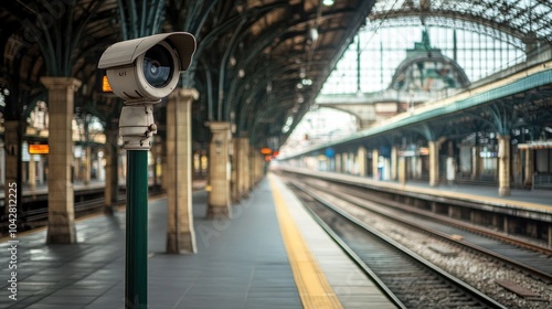 High Mounted Closed Circuit Camera on Pole