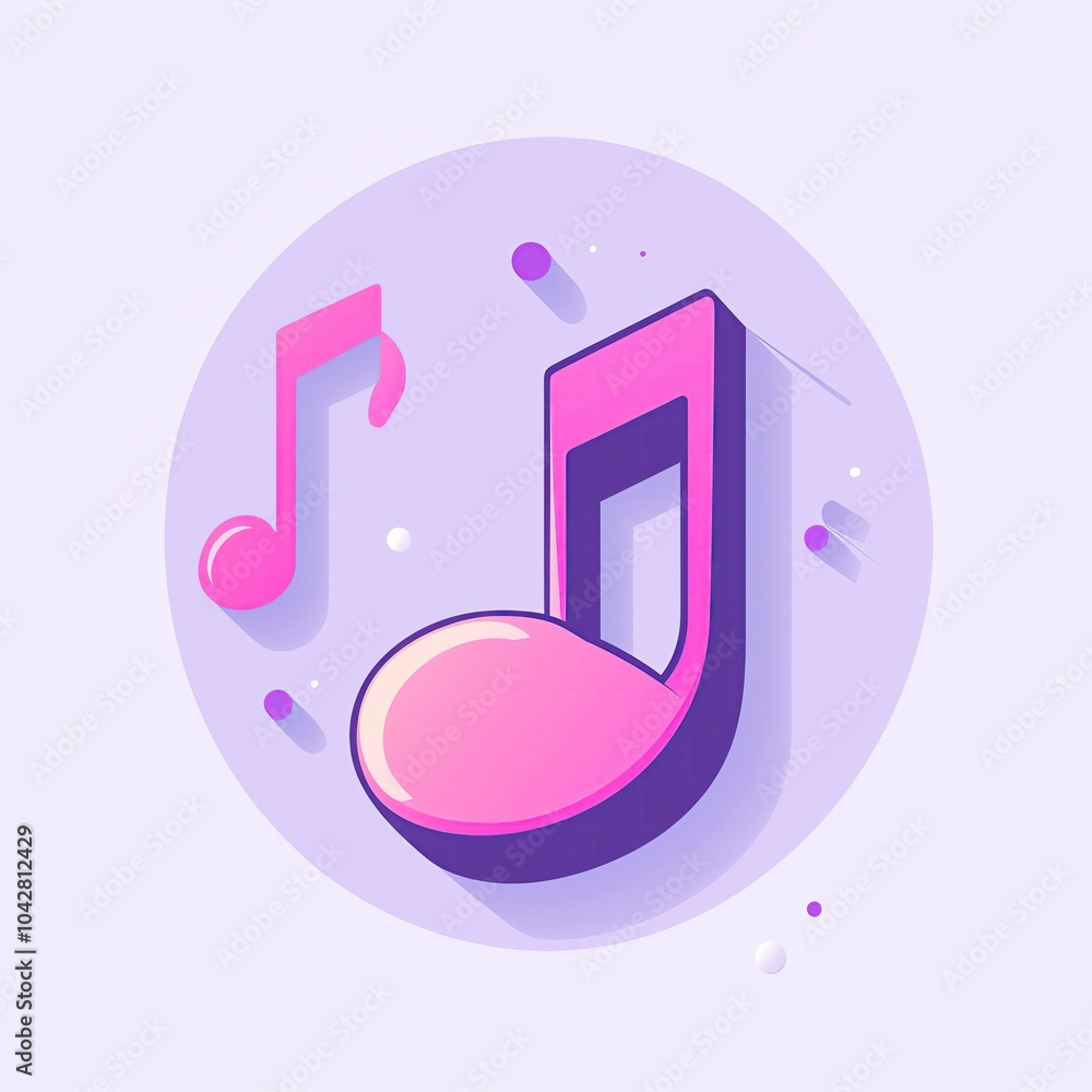 Colorful music notes, vibrant abstract design Colorful music notes, vibrant abstract design