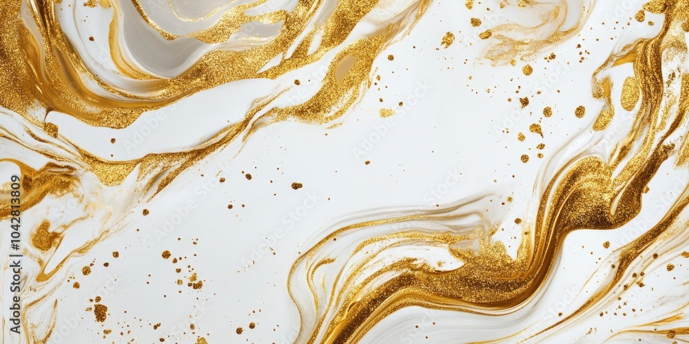 Fototapeta premium Marble surface with gold paint