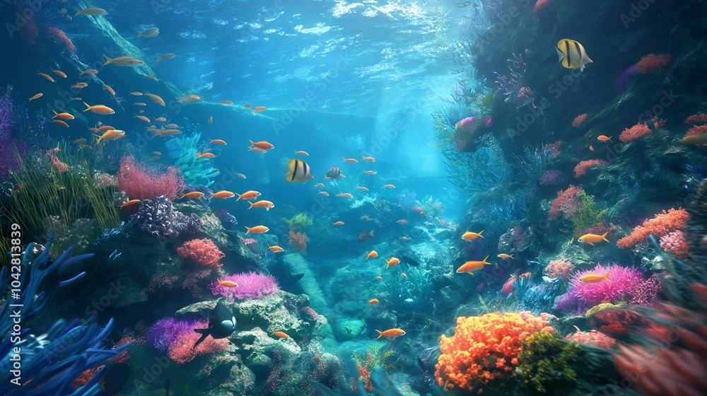 Fototapeta premium sea life in the ocean