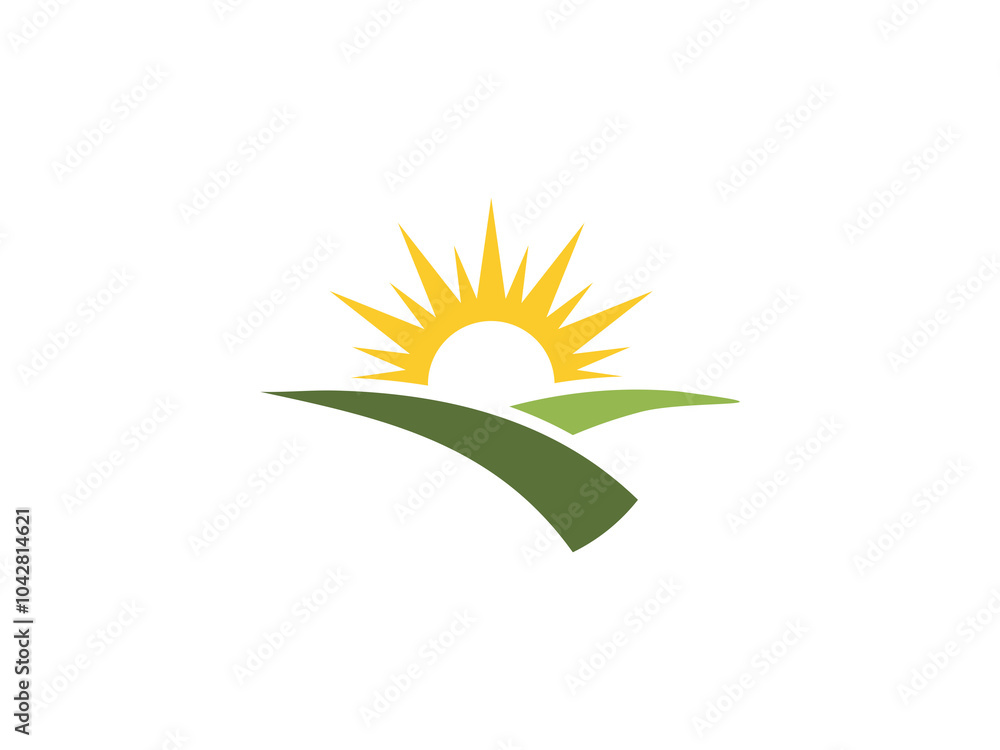 Obraz premium sun, landscap, lawn