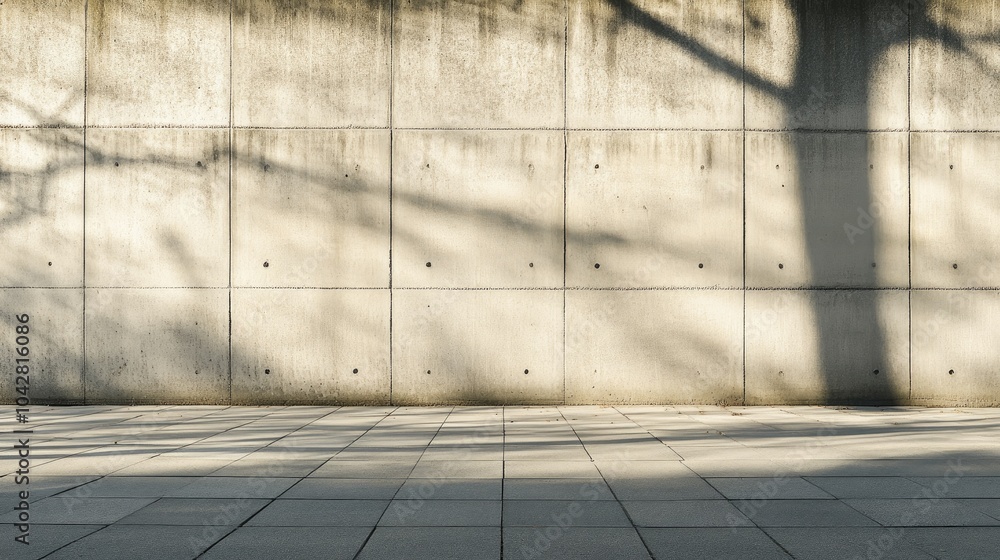 Modern Concrete Wall with Shadows and Texture Modern Concrete Wall with Shadows and Texture