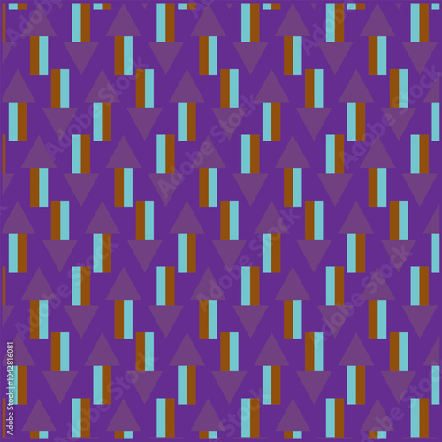 Abstract Seamless Geometric pattern. Colorful pattern of triangles with stripes. geometrical arrow background. Design for fashion, fabric, textile, wallpaper, cover, web , wrapping and textiles print.