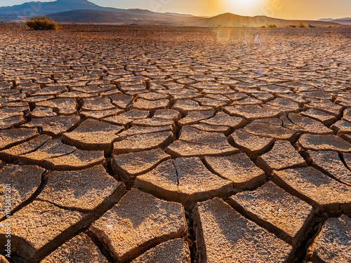 dry cracked earth photo