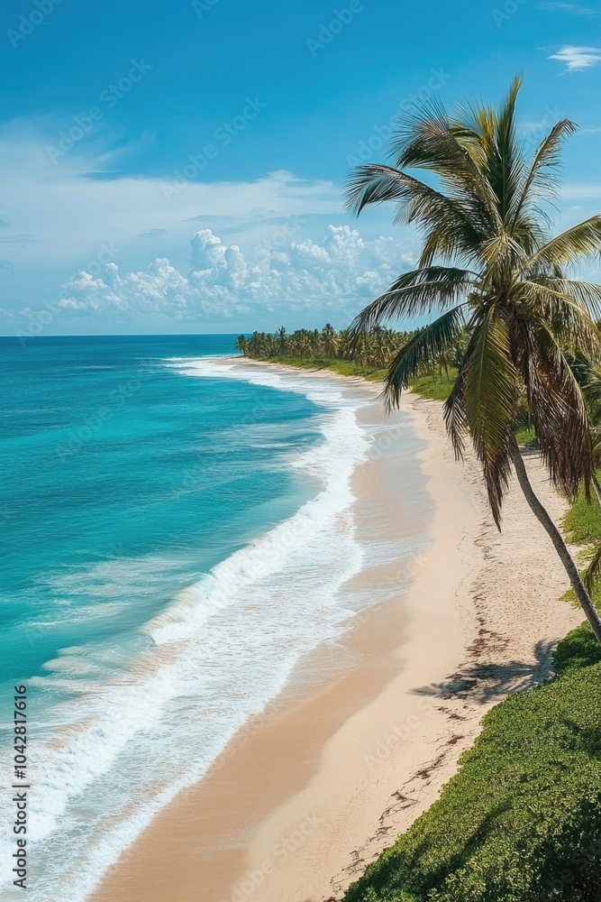 Fototapeta premium Beach with Palm Trees