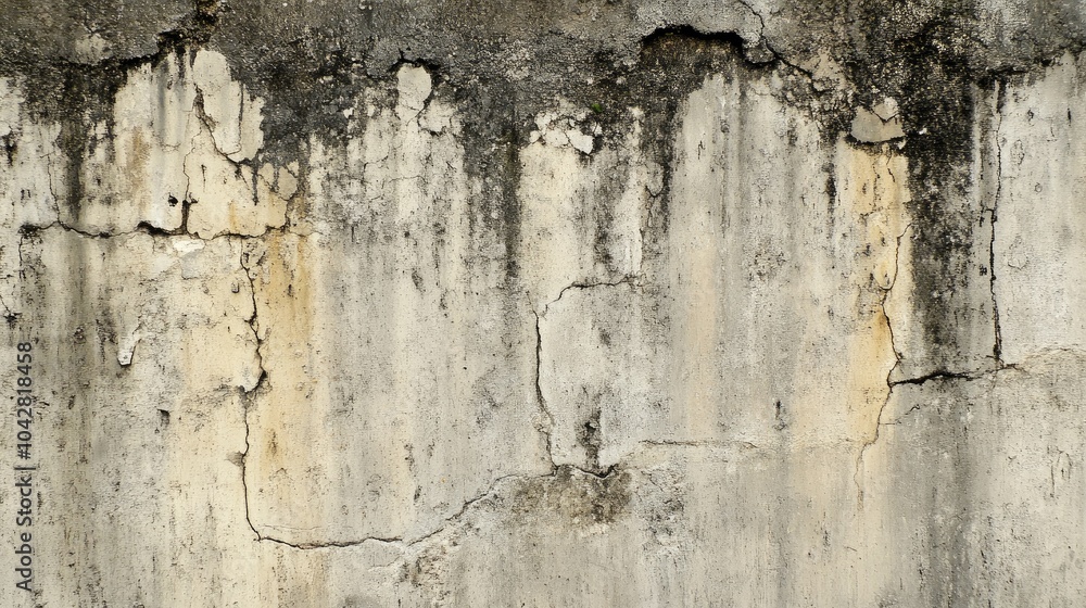 Obraz premium Rough Unfinished Concrete Wall with Visible Texture