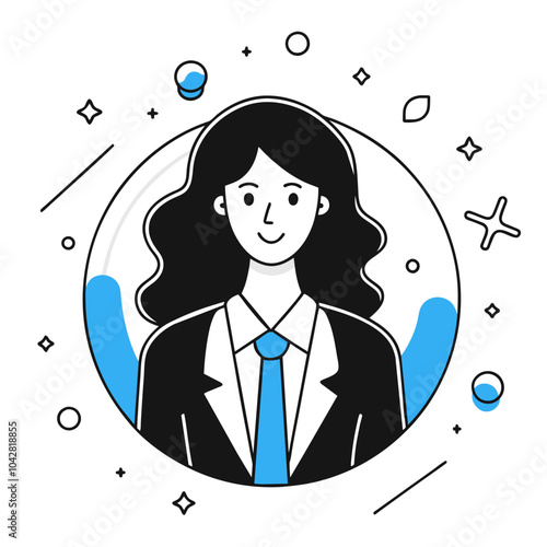 self portrait business illustration of a woman