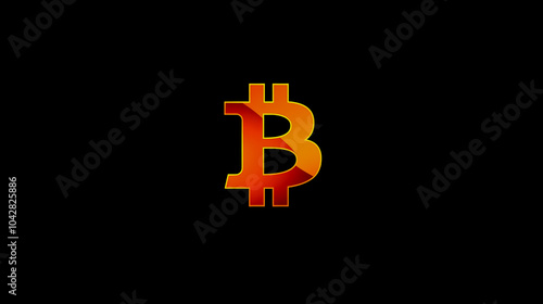 Bitcoin logo in the center, minimalist design.