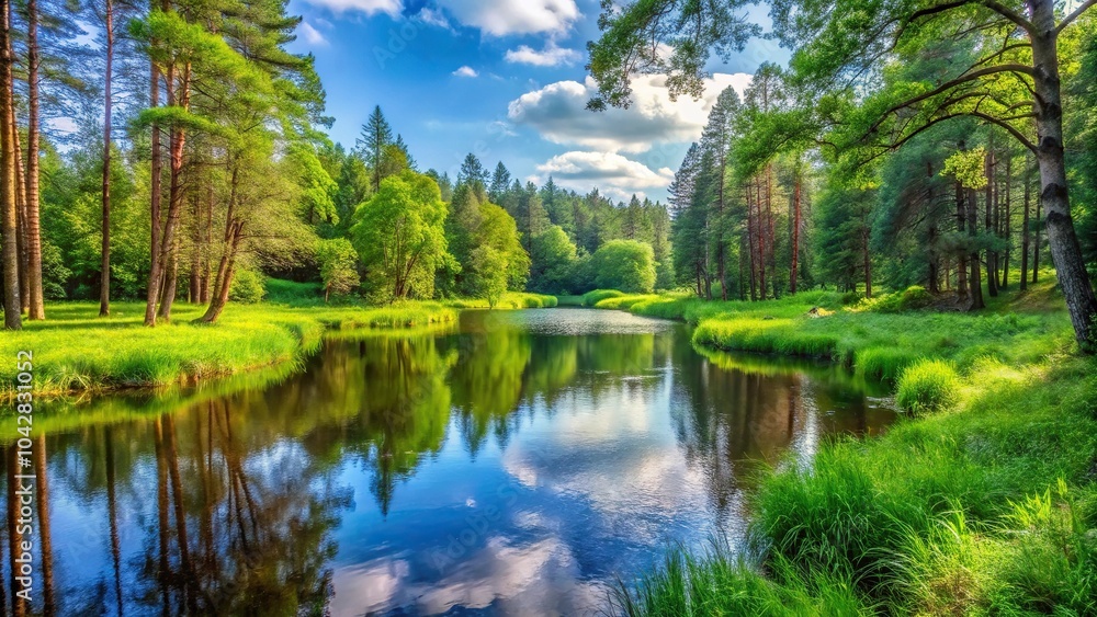 lake water forest river summer green grass landscape lake water forest river summer green grass landscape