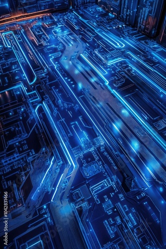 Wallpaper Mural Computer Circuit Board Close Up Torontodigital.ca