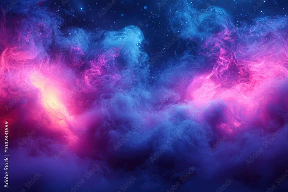 Fototapeta premium Abstract Swirling Clouds with Purple and Blue Hues