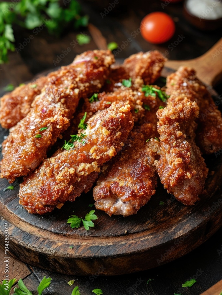 Chicken wings on parsley Chicken wings on parsley