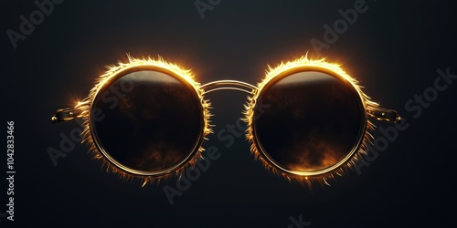 Flames on glasses