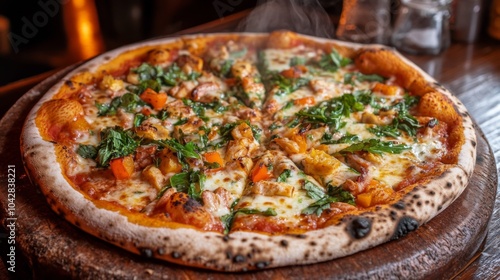 Wallpaper Mural Delicious Hot Pizza with Fresh Ingredients and Cheese Torontodigital.ca