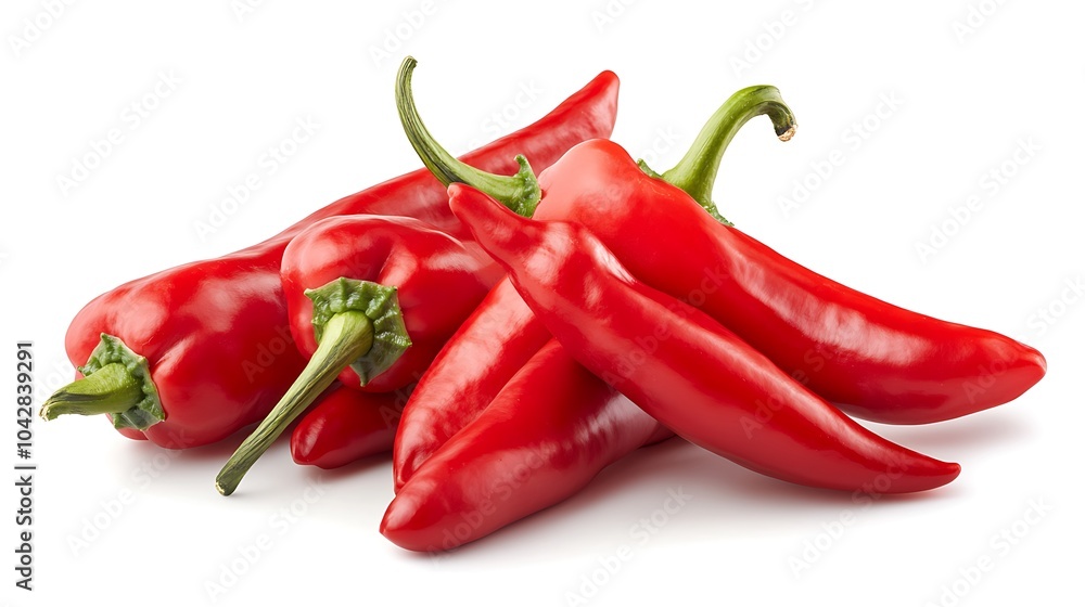 Three Red Bell Peppers Three Red Bell Peppers