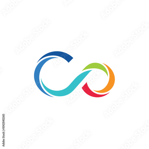 Letter Co Infinity Colorful Logo Design Inspiration