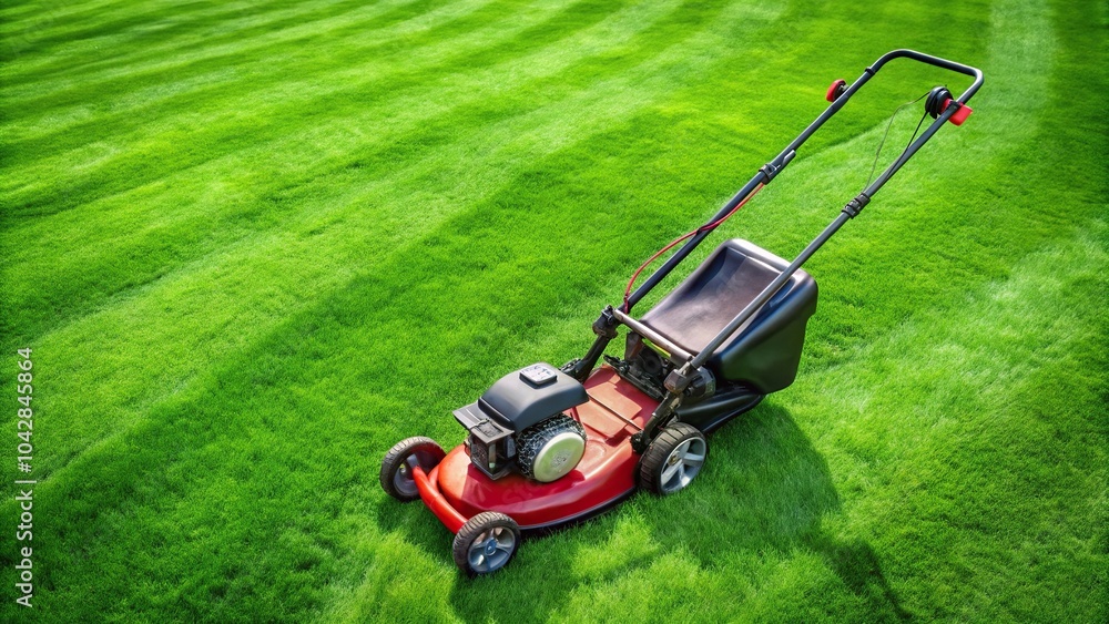 Lawnmower cutting grass Lawnmower cutting grass