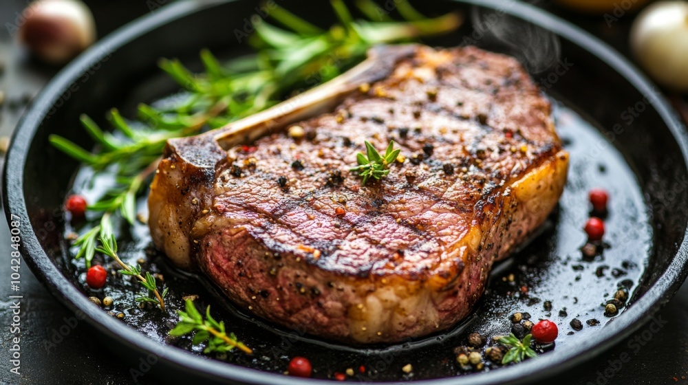 Juicy Grilled Steak with Fresh Herbs and Spices Juicy Grilled Steak with Fresh Herbs and Spices