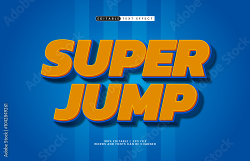 super jump editable text effect with a kids and hero text style