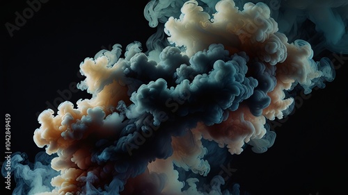 white smoke black background