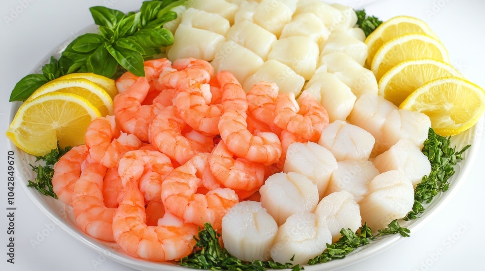 Fresh Seafood Platter with Shrimp and Scallops Fresh Seafood Platter with Shrimp and Scallops