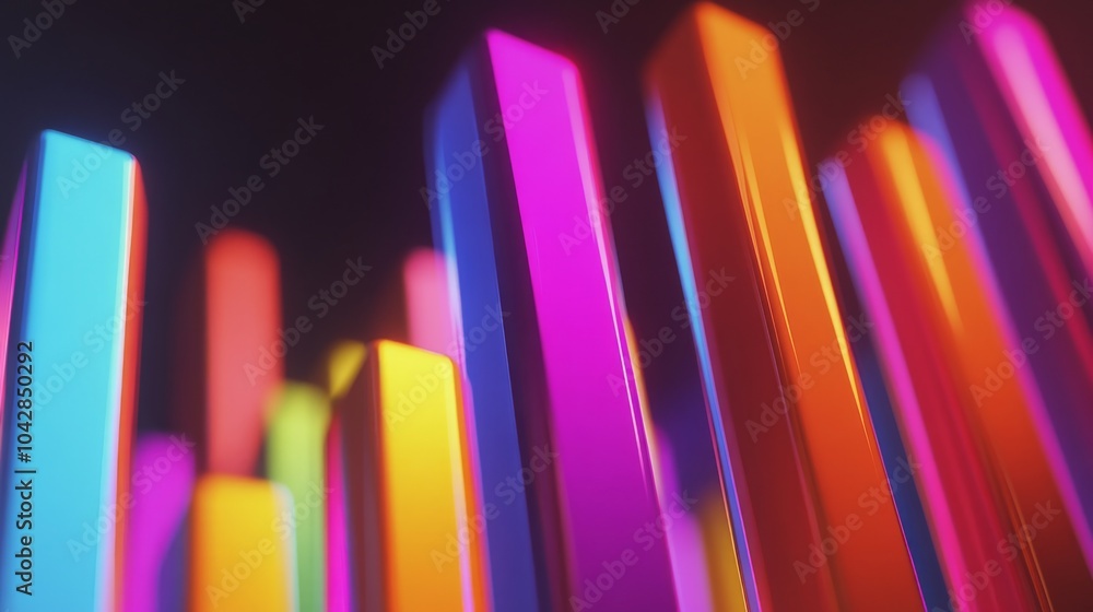 Vibrant Colorful Stacks of Light Beams Vibrant Colorful Stacks of Light Beams
