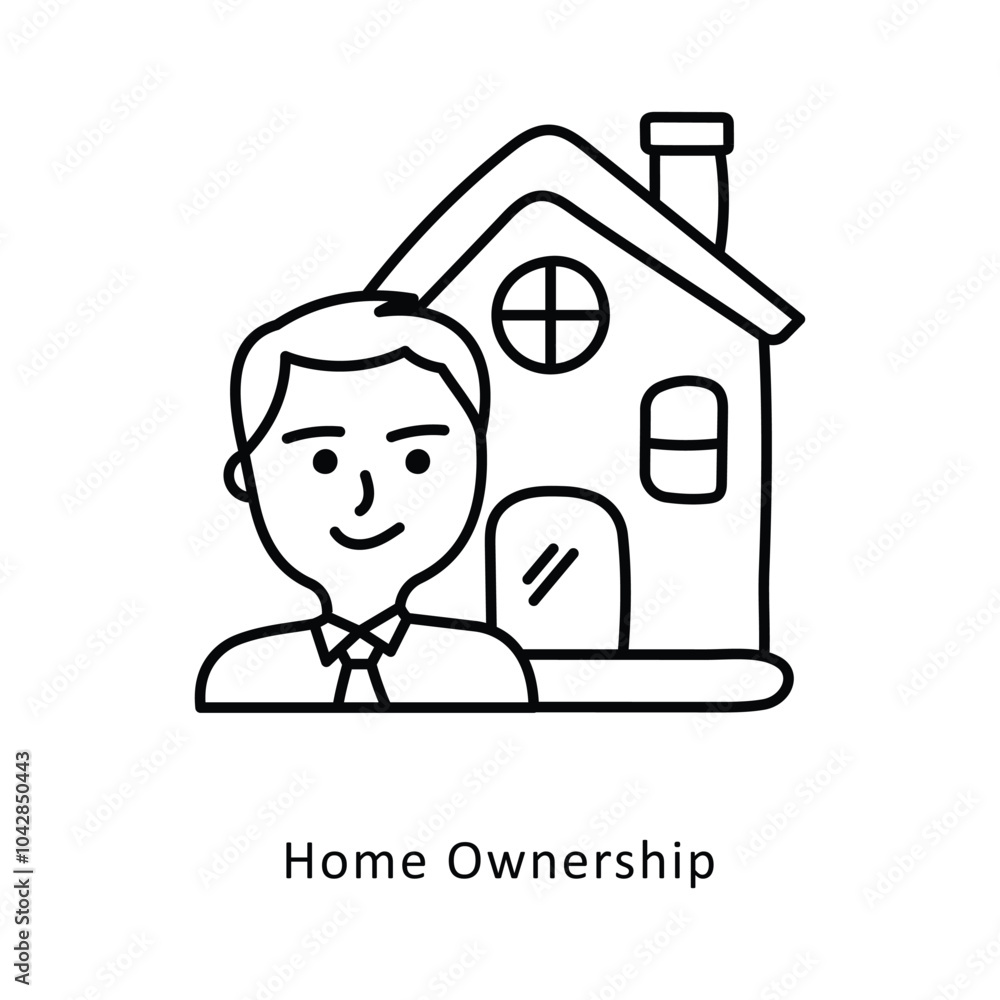 Home Ownership Outline isometric stock illustration. EPS File stock illustration Home Ownership Outline isometric stock illustration. EPS File stock illustration