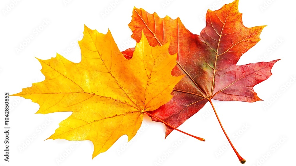 Obraz premium Single Autumn Maple Leaf