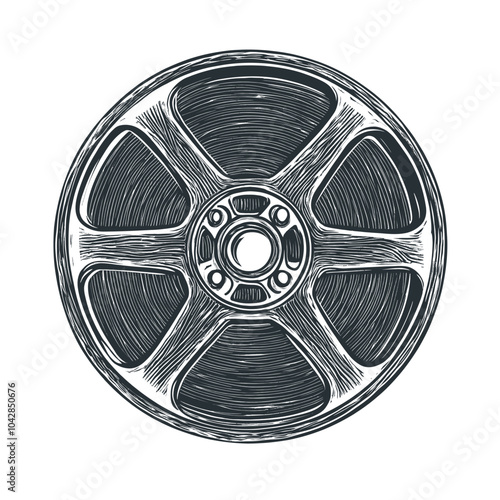 Vintage Film Reel Illustration for Creative Projects