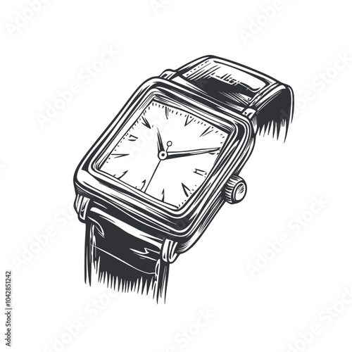 Classic Vintage Watch Design in Simple Style