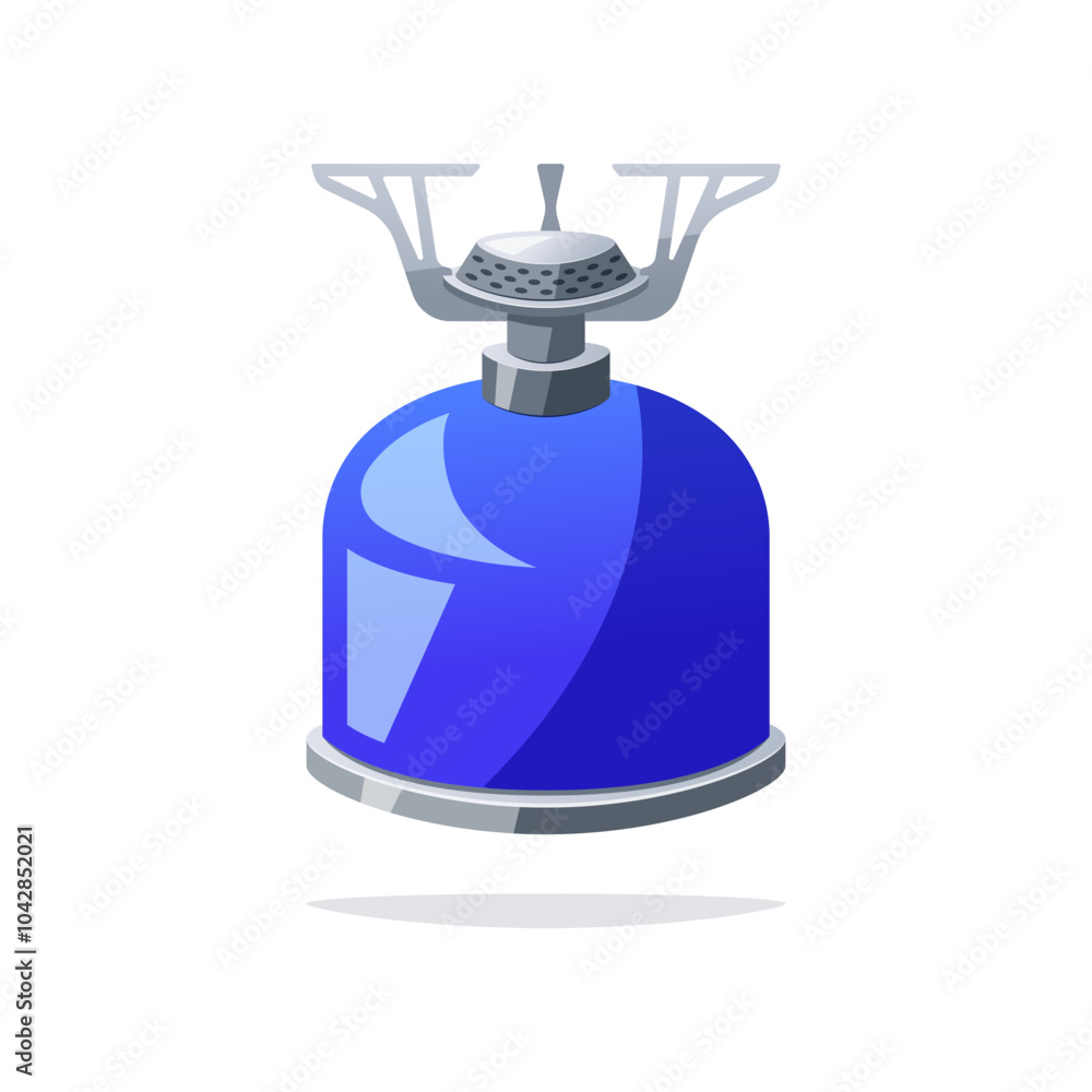 Camping portable gas stove vector isolated on white background Camping portable gas stove vector isolated on white background