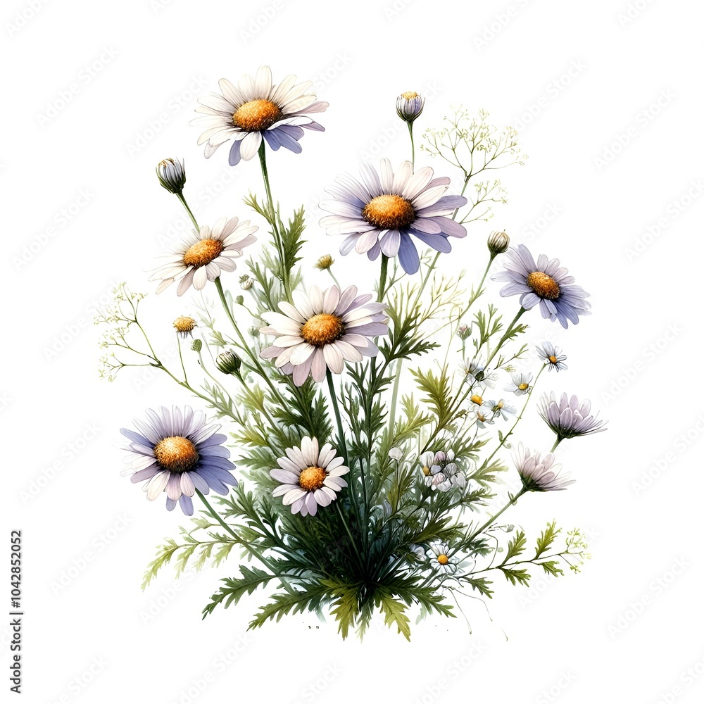 Fototapeta premium daisies on white