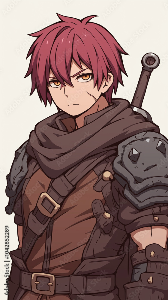 Fototapeta premium Fantasy Warrior Character Illustration