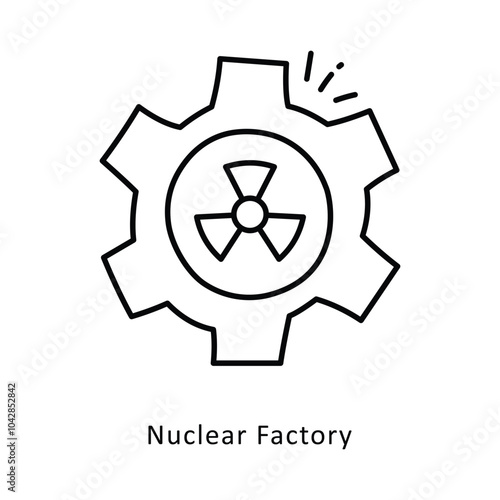 Nuclear Outline isometric stock illustration. EPS File stock illustration