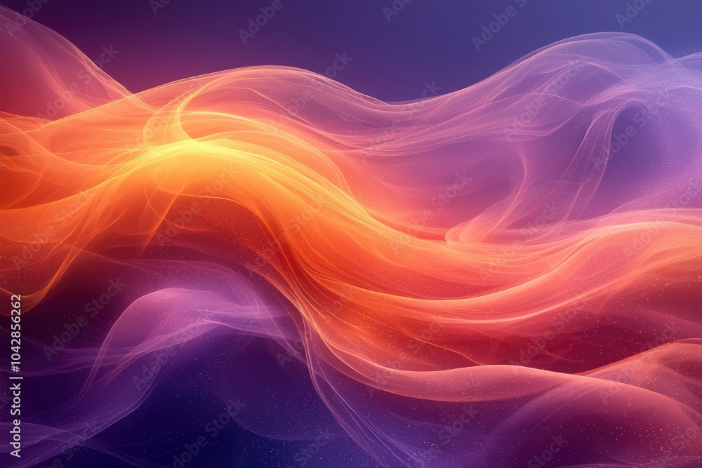 Abstract Waves of Glowing Light and Shimmering Particles Abstract Waves of Glowing Light and Shimmering Particles