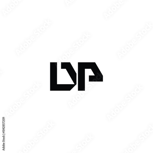 DP monogram logo design letter text name symbol monochrome logotype alphabet character simple logo