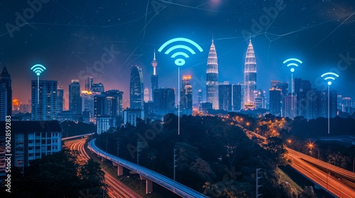 Wallpaper Mural internet-connected wireless city Torontodigital.ca