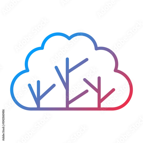 Shrub Vector Icon Style