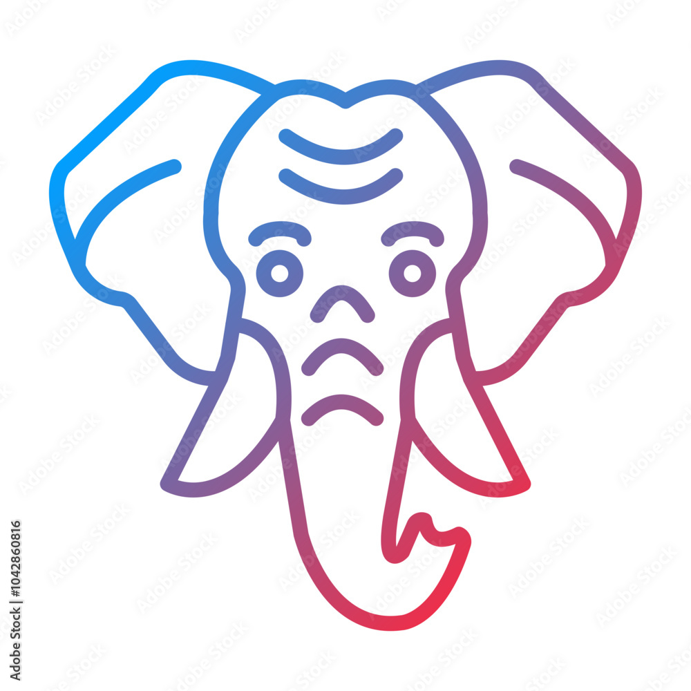 Elephant Vector Icon Style Elephant Vector Icon Style
