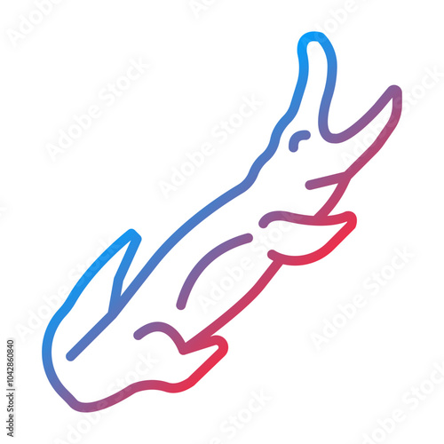 Crocodile Vector Icon Style