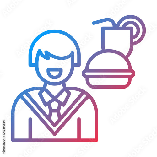 Food Addiction Vector Icon Style